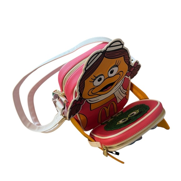 Loungefly McDonald’s Birdie the Early Bird Crossbuddies Crossbody Bag and Wallet - Picture 6 of 14